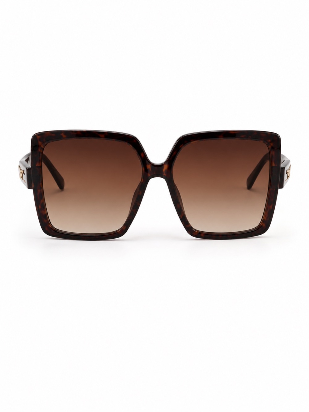 Women's Oversized Square Sunglasses - Dark Burgundy - Picture 3 of 4